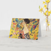Gustav Klimt Lady met Fan Kaart (Gele Bloem)