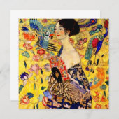 Gustav Klimt Lady met Fan Kaart (Voorkant / Achterkant)