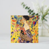 Gustav Klimt Lady met Fan Kaart (Staand voorkant)