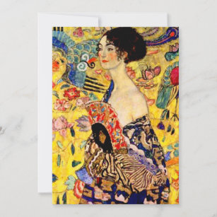 Gustav Klimt Lady met Fan Kaart