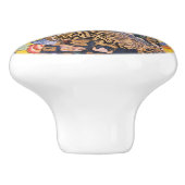 Gustav Klimt - Lady met Fan Keramische Knop (Zijkant)