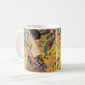 Gustav Klimt - Lady met Fan Koffiemok (Voorkant links)