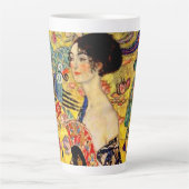Gustav Klimt Lady met Fan Latte Mok (Voorkant)