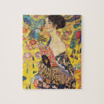 Gustav Klimt Lady met Fan Legpuzzel<br><div class="desc">Gustav Klimt Lady met Fan Jigzaag Puzzle.</div>