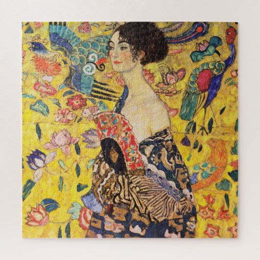 Gustav Klimt Lady met Fan Legpuzzel (Verticaal)