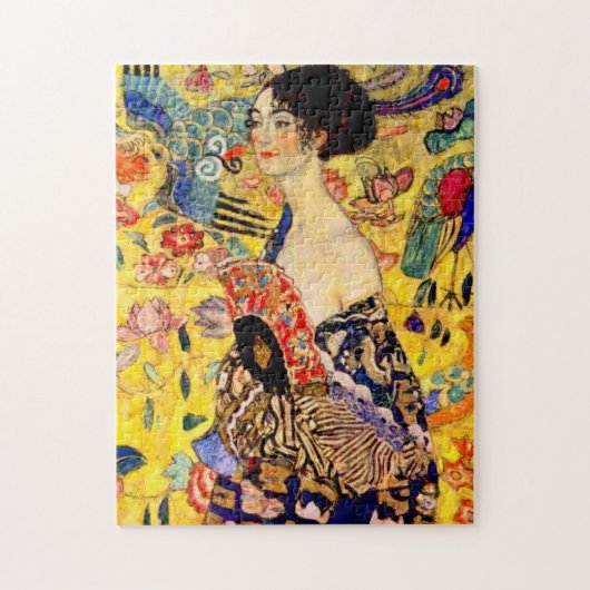Gustav Klimt Lady met Fan Legpuzzel (Verticaal)