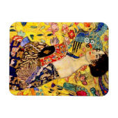 Gustav Klimt Lady met Fan Magneet (Horizontaal)