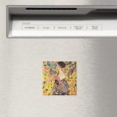 Gustav Klimt - Lady met Fan Magneet (Insitu (Vaatwasser))