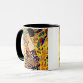 Gustav Klimt Lady met Fan Mok (Voorkant links)