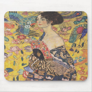 Gustav Klimt Lady met Fan Muismat