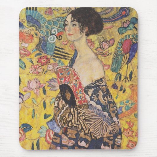 Gustav Klimt Lady met Fan Muismat (Voorkant)