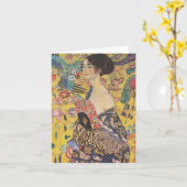 Gustav Klimt Lady met Fan Note Kaart (Gele Bloem)