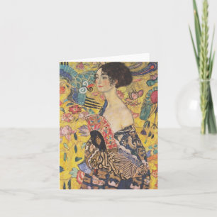 Gustav Klimt Lady met Fan Note Kaart
