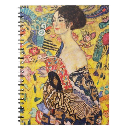 Gustav Klimt Lady met Fan Notitieboek (Voorkant)
