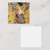 Gustav Klimt - Lady met Fan Notitiekaartje (Voorkant / Achterkant)