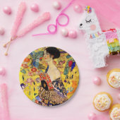 Gustav Klimt Lady met Fan Papieren Bordje (Feest)