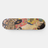 Gustav Klimt - Lady met Fan Persoonlijk Skateboard (Horizontaal)