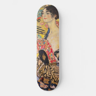 Gustav Klimt - Lady met Fan Persoonlijk Skateboard