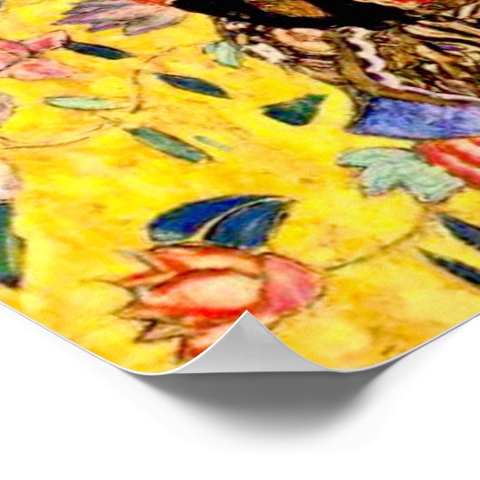 Gustav Klimt Lady met Fan Poster (Hoek)