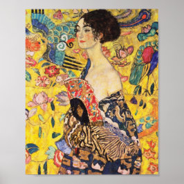 Gustav Klimt Lady met Fan Poster