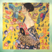 Gustav Klimt - Lady met Fan Raamsticker (Vel 3)
