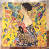 Gustav Klimt - Lady met Fan Raamsticker (Vel 2)