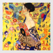 Gustav Klimt Lady met Fan Raamsticker (Vel)