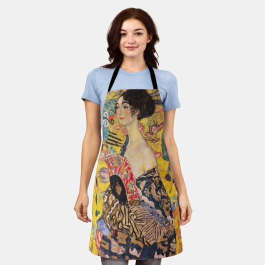 Gustav Klimt - Lady met Fan Schort (Gedragen)