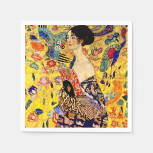 Gustav Klimt Lady met Fan Servet