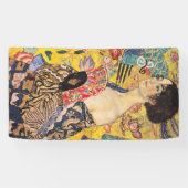 Gustav Klimt - Lady met Fan Spandoek (Horizontaal)