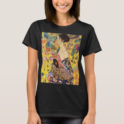 Gustav Klimt Lady met Fan T-shirt (Voorkant)