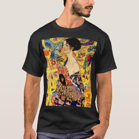 Gustav Klimt Lady met Fan T-shirt (Voorkant)