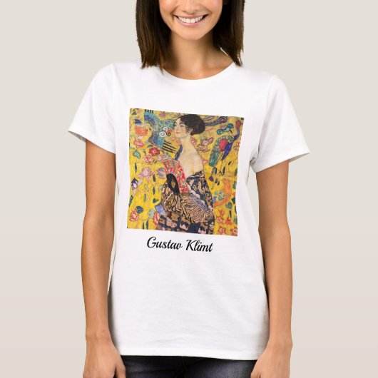 Gustav Klimt - Lady met Fan T-shirt (Voorkant)