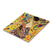 Gustav Klimt Lady met Fan Tegeltje (Zijkant)