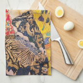 Gustav Klimt - Lady met Fan Theedoek (Quarter Fold)