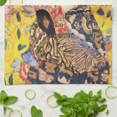 Gustav Klimt Lady met Fan Theedoek (Gevouwen)