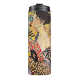Gustav Klimt - Lady met Fan Thermosbeker