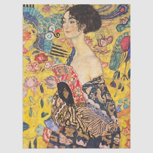 Gustav Klimt - Lady met Fan Tissuepapier