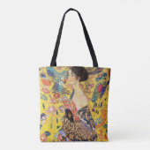 Gustav Klimt Lady met Fan Tote Bag (Achterkant)
