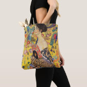Gustav Klimt Lady met Fan Tote Bag (Dichtbij)