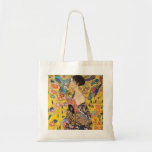 Gustav Klimt - Lady met Fan Tote Bag<br><div class="desc">Lady with Fan - Gustav Klimt,  Oil on Canvas,  1917-1918</div>