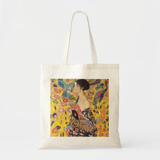 Gustav Klimt - Lady met Fan Tote Bag (Voorkant)