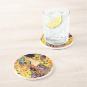 Gustav Klimt Lady met Fan Zandsteen Onderzetter (Zijkant)