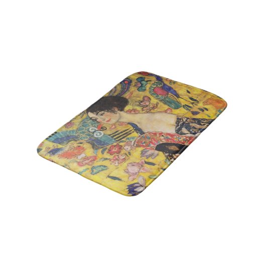 Gustav Klimt Lady met nieuwe Fan Art-indeling Badmat (Gekanteld)
