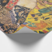 Gustav Klimt Lady met nieuwe Fan Art-indeling Cadeaupapier (Hoek)