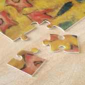 Gustav Klimt Lady met nieuwe Fan Art-indeling Legpuzzel (Zijkant)