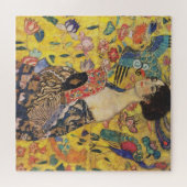 Gustav Klimt Lady met nieuwe Fan Art-indeling Legpuzzel (Horizontaal)
