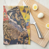 Gustav Klimt Lady met nieuwe Fan Art-indeling Theedoek (Quarter Fold)