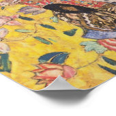 Gustav Klimt Lady met Poster van een ventilator (Hoek)