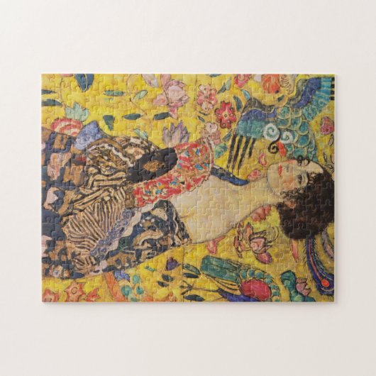 Gustav Klimt - Lady with Fan Legpuzzel (Horizontaal)